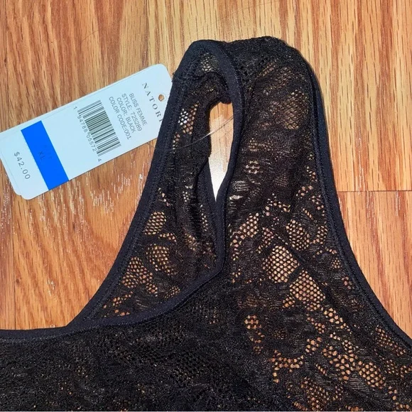 Natori Sz XL Bliss Femme Lace Bralette in Black - Picture 12 of 15